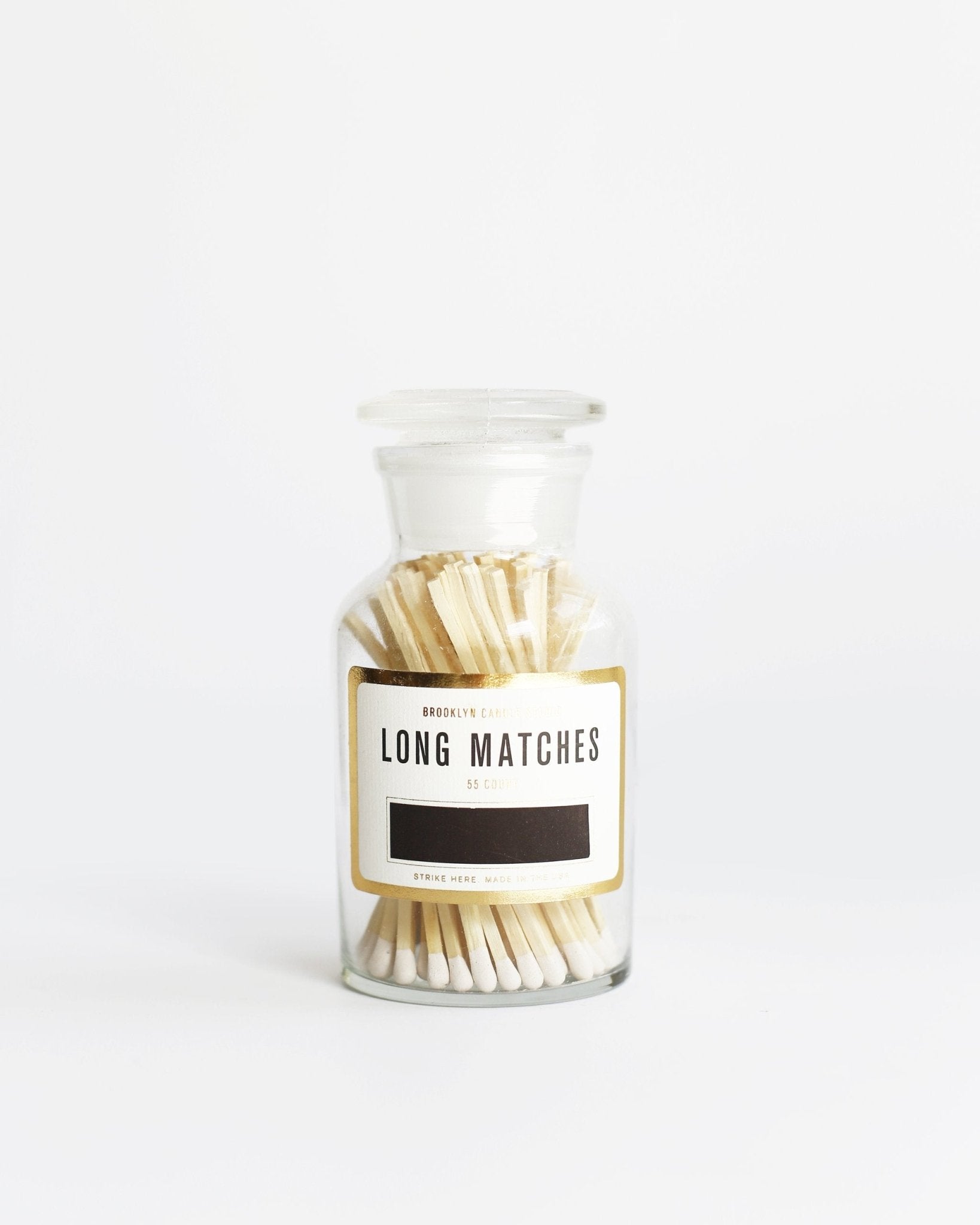 Apothecary Match Bottle, Long Matches - KMJ Brooklyn Studio Gifts - Candle