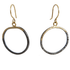 Mini Turning Aspen Hoops - 18k gold + Oxidized Silver - KMJ Kate Maller Jewelry Jewelry - Earrings