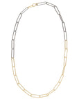 18k Black + Gold Luxe Chain Necklace - 18ky + Oxidized Silver