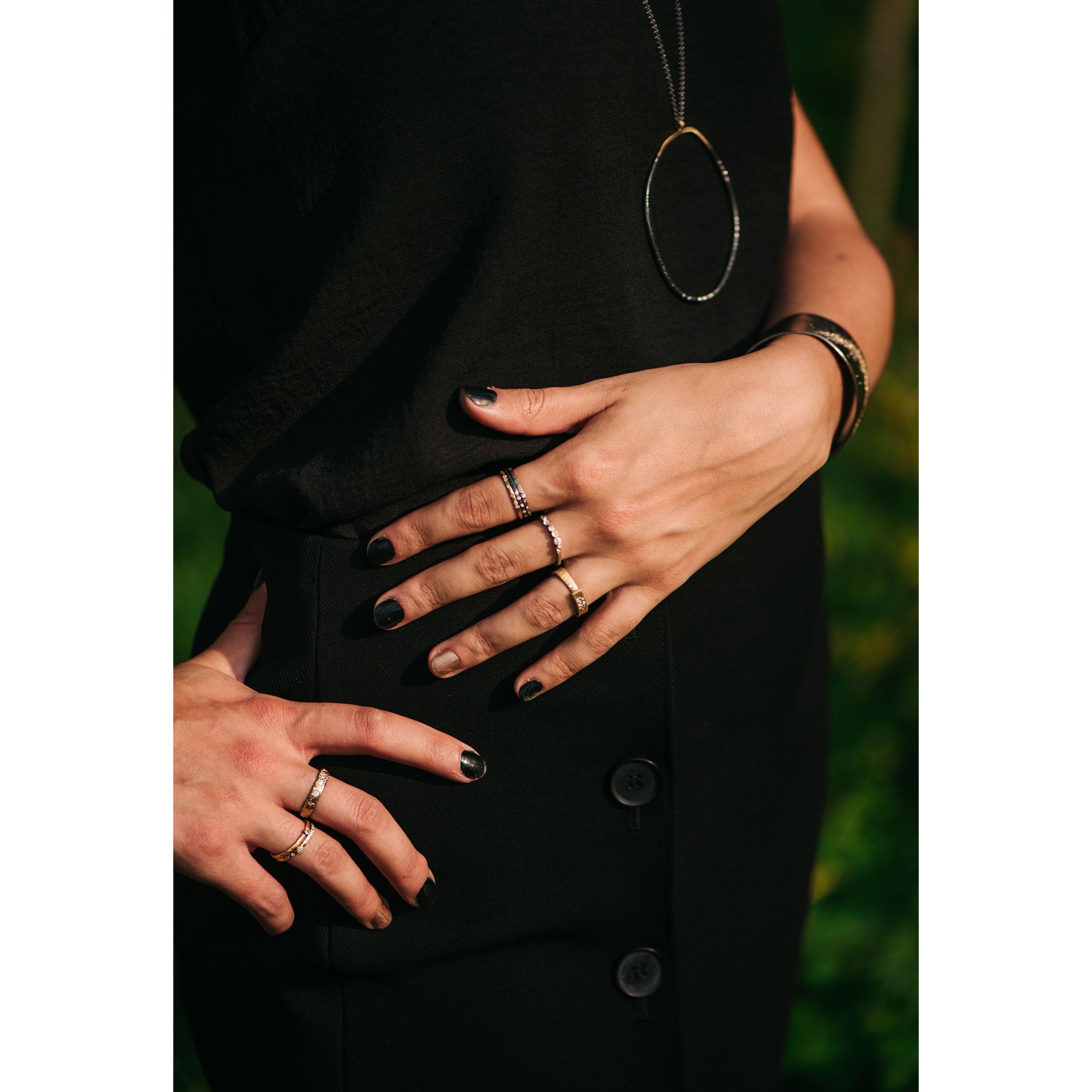 Organic Princess Band - 18k Gold + Reclaimed Diamonds