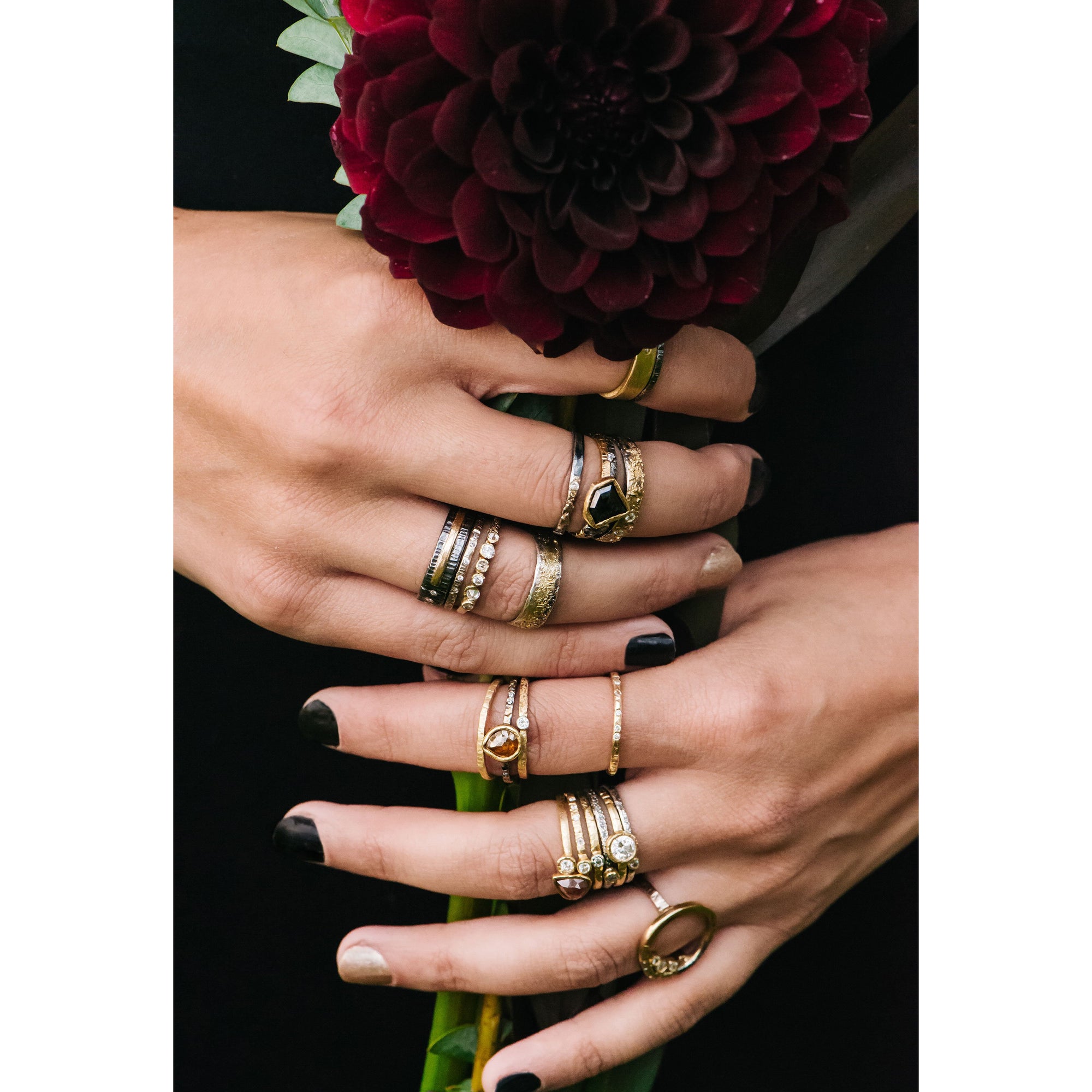 Organic Princess Band - 18k Gold + Reclaimed Diamonds