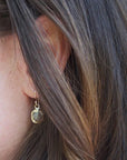 Rough Diamond Solitaire Earrings -14ky + Diamonds