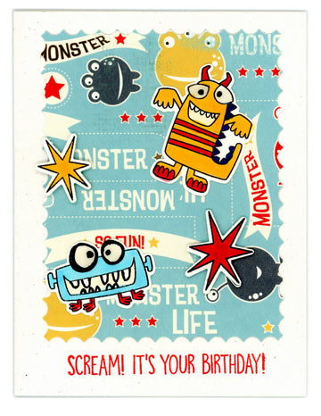 “Scream! It’s Your Birthday!” Friendly Monster Card