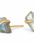 Teeny Kite Stone Studs - 18k Gold