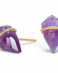 Small Kite Stone Studs - 18k Gold
