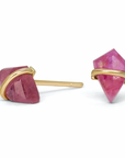 Teeny Kite Stone Studs - 18k Gold