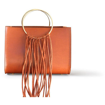 Sienna Mini Bag In Chestnut With Gold Chain Strap