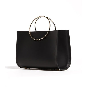 Sienna Mini Bag In Noir With Wide Leather 