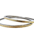 Slice Bangle - 22k Gold + Oxidized Silver