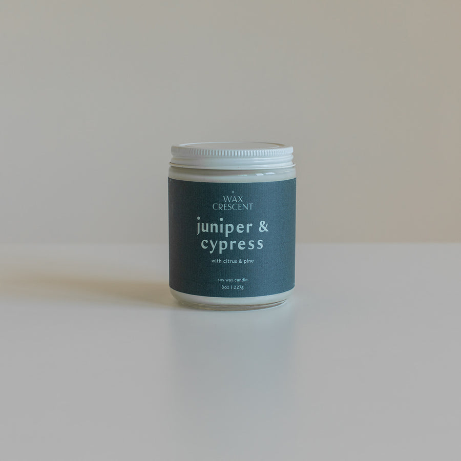 Juniper + Cypress - 8 oz Hand-Poured Soy Candle