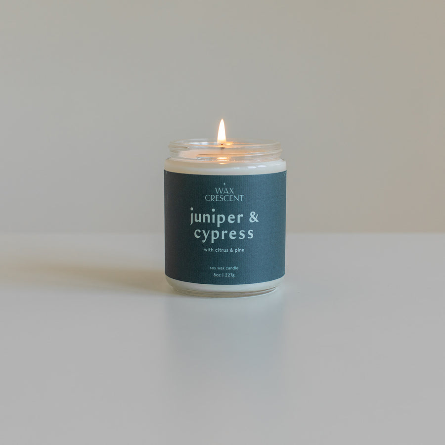 Juniper + Cypress - 8 oz Hand-Poured Soy Candle