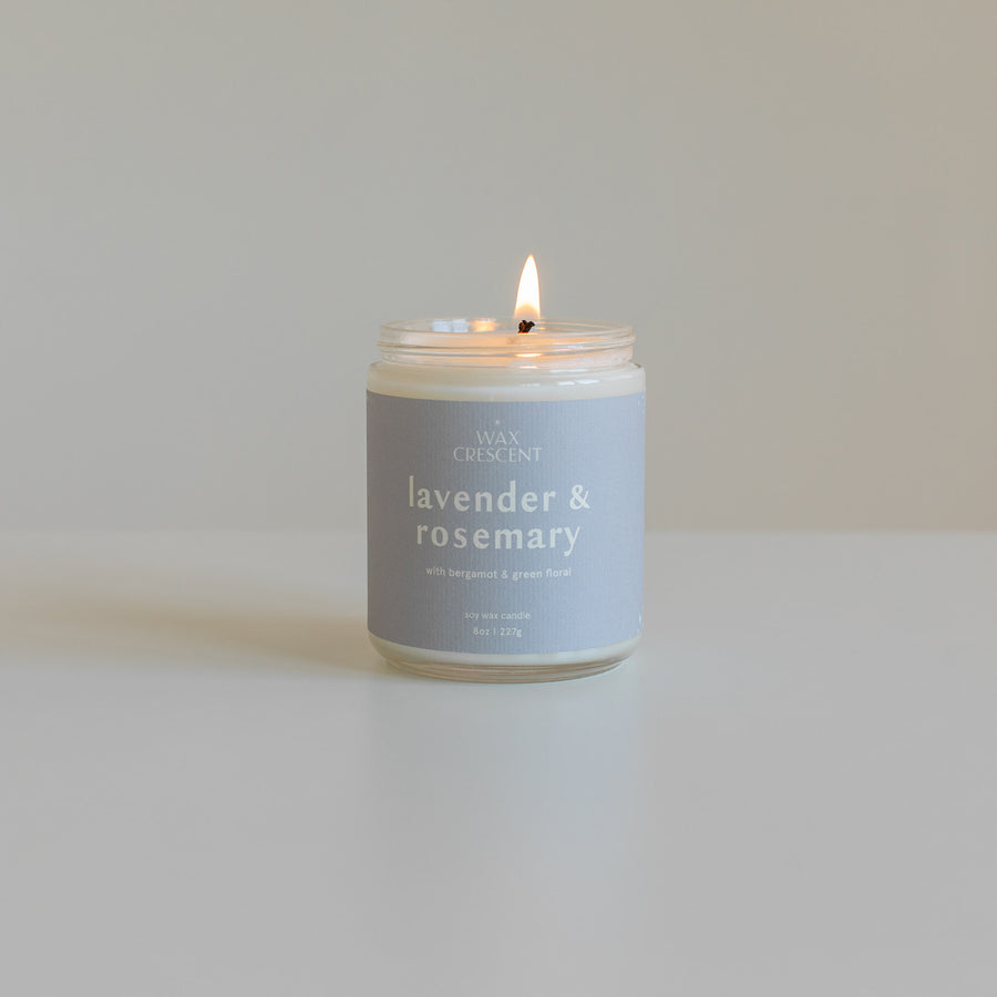 Lavender + Rosemary - 8 oz Hand-Poured Soy Candle