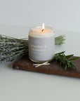 Lavender + Rosemary - 8 oz Hand-Poured Soy Candle