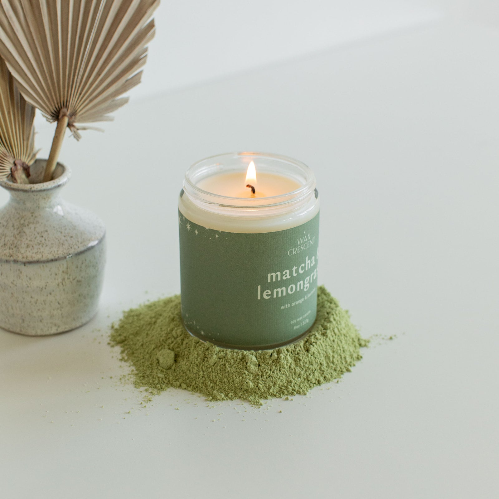 Matcha + Lemongrass - 8 oz Hand-Poured Soy Candle