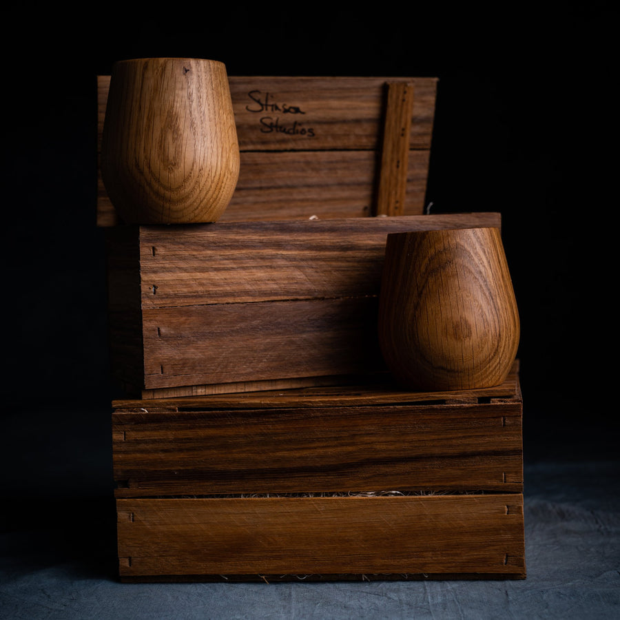 Oak Charred Tumblers + Gift Crate – KMJ