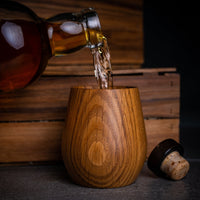 Personalized Charred Wood Whiskey Tumbler Wood Whiskey Glass Wood