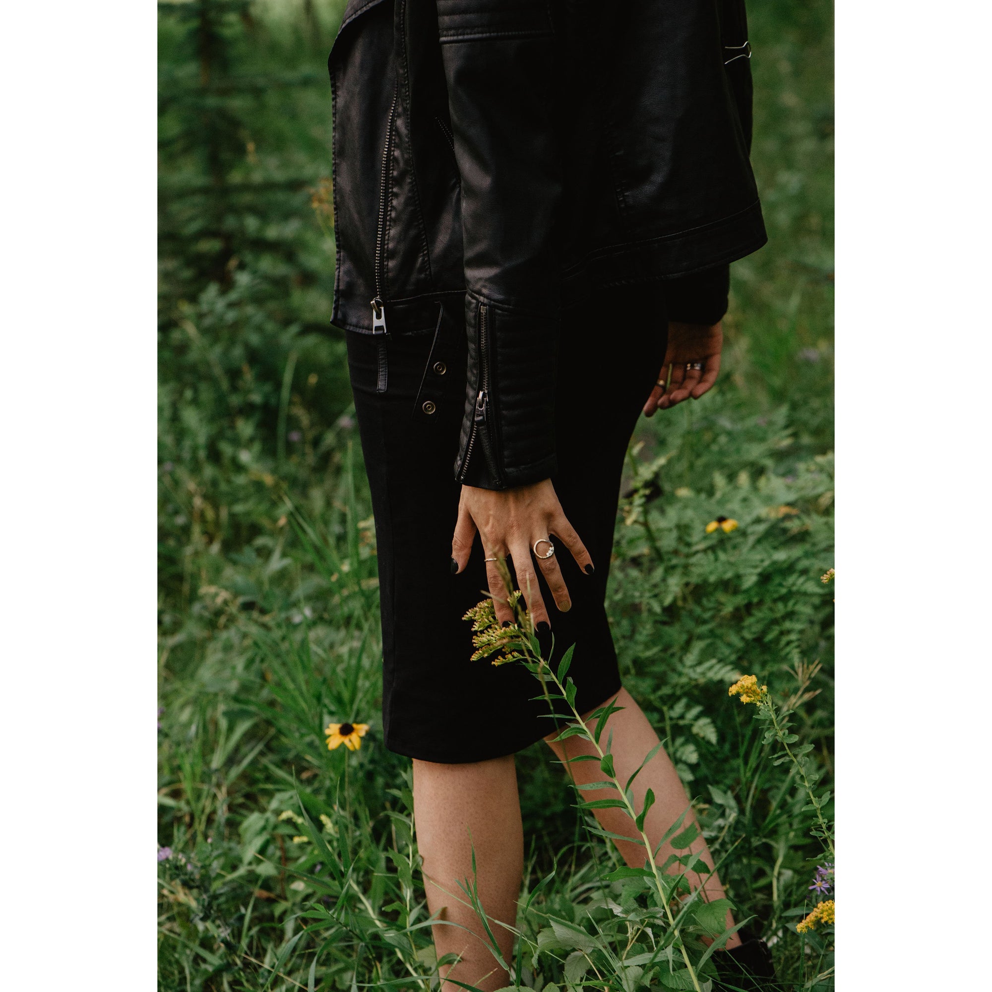 Turning Aspen Ring- 18ky Gold, 14kpw Gold, Oxidized Silver + Reclaimed Diamonds