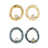 Turning Aspen Studs - 18k gold, Oxidized Silver + Reclaimed Diamonds - KMJ Kate Maller Jewelry Jewelry - Earrings