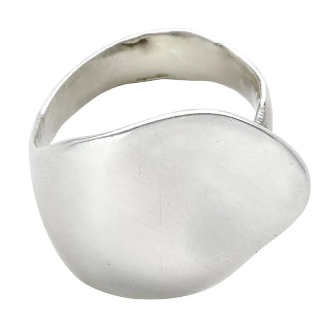 Worry Stone Sterling Adjustable Ring