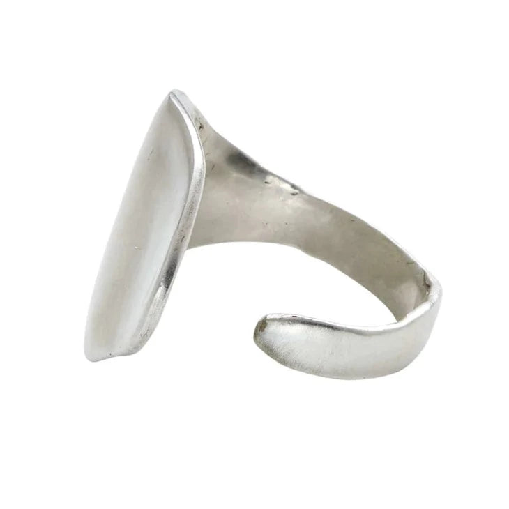 Worry Stone Sterling Adjustable Ring