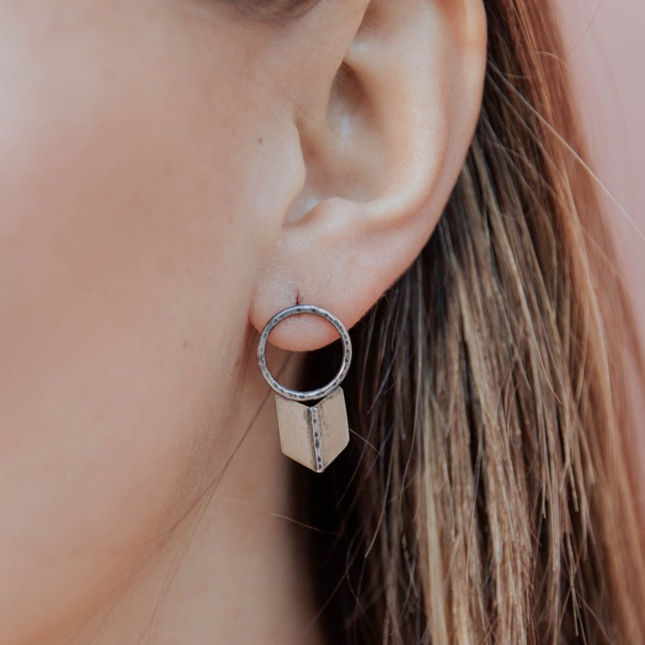 Archer Studs Sterling Silver Brass – KMJ