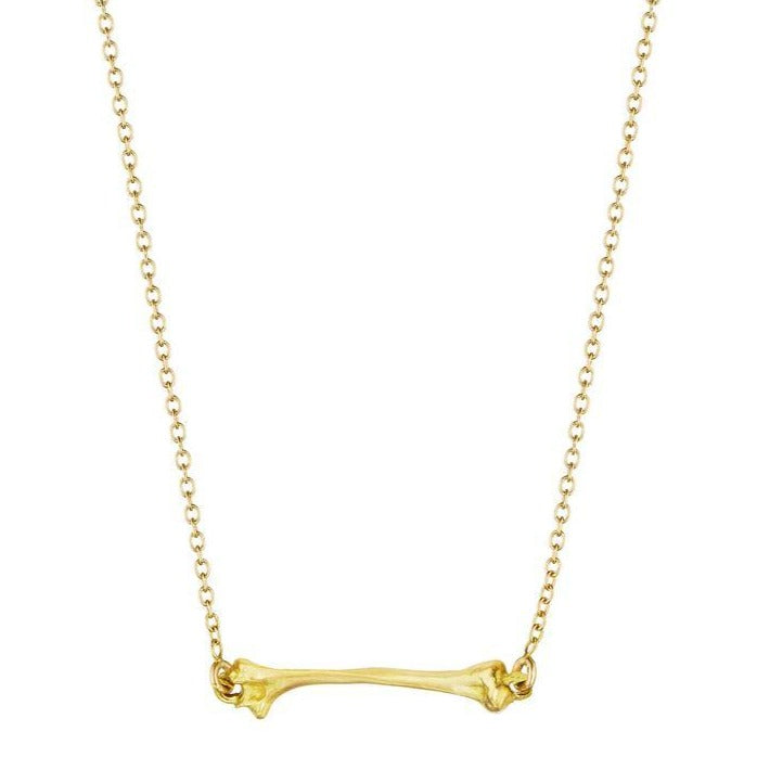 Bone Bar Necklace - 18k Gold