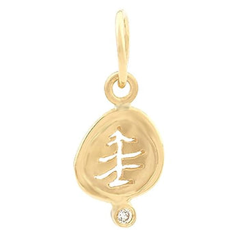 The Tree Charm - 18k Gold + Diamond