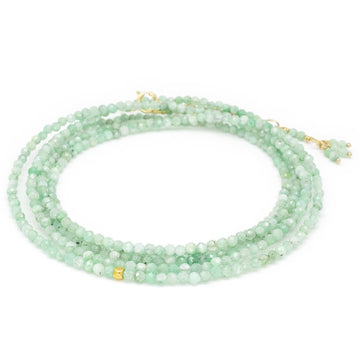Emerald Wrap Bracelet-Necklace - 18k Gold + Emerald