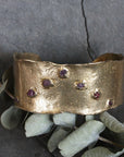 Eos Cuff - Ruby + Brass