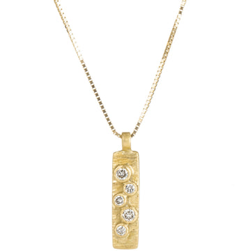 Golden Aspen Bauble Necklace - 18ky + VS Diamonds