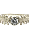 Fern Dell Solitaire Diamond Ring - 14k White Gold + Diamond