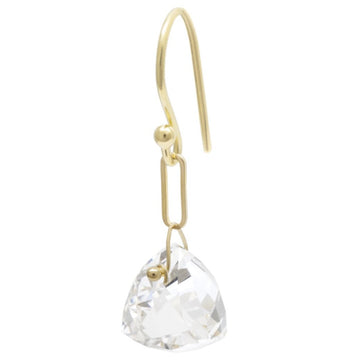 Gemstone Paper Clip Earrings - 18k Gold, 14k Gold + Crystal