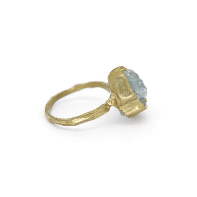 Guardian Ring - Aquamarine + Brass