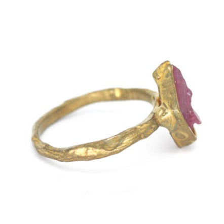 Guardian Ring - Ruby + Brass