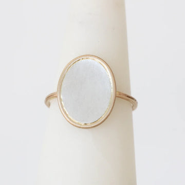 Cameo Ring - 14k Gold + Sterling Silver