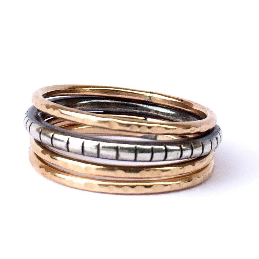 Hiran Ring - 14k Gold + Sterling Silver