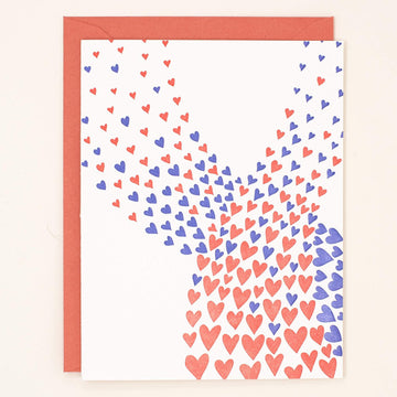 Interlocking Hearts Letterpress Card