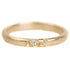 Textured Half Round Wedding Band In Yellow Gold With A Diamond - KMJ Ruth Tomlinson Jewelry - Bridal