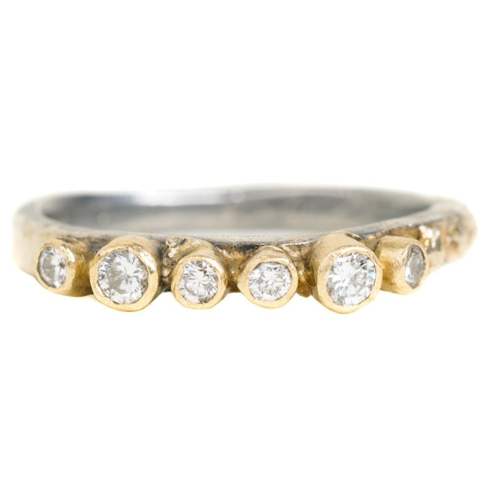 Organic Princess Band - 18k Gold + Reclaimed Diamonds