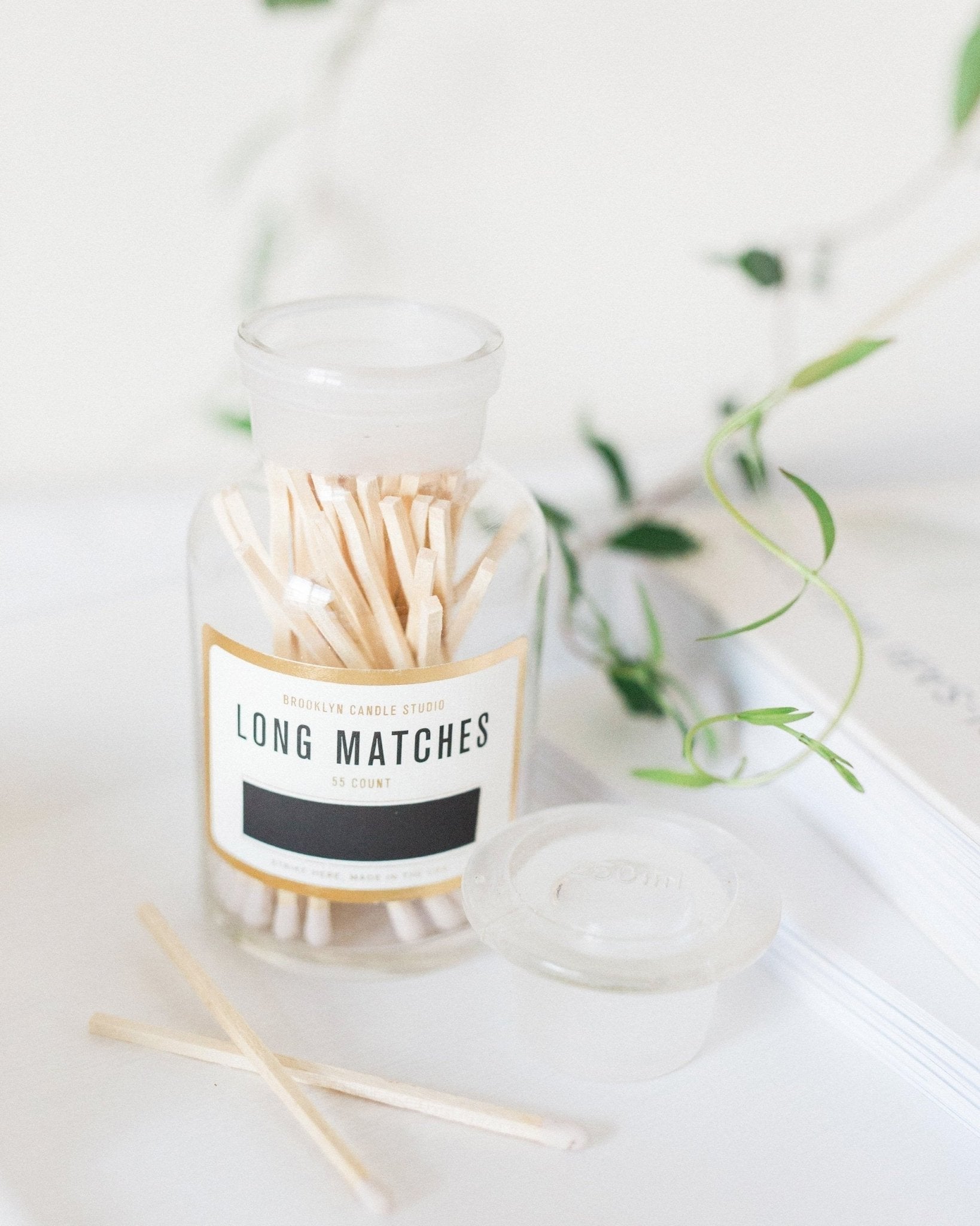 Apothecary Match Bottle, Long Matches - KMJ Brooklyn Studio Gifts - Candle