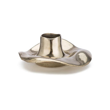 Mushroom Candle Holder - Bronze with a Polished Finish