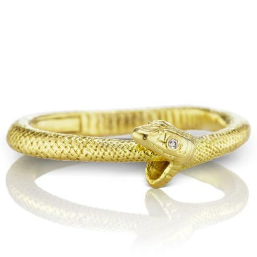 Ouroboros Ring - 18k Gold + Diamonds