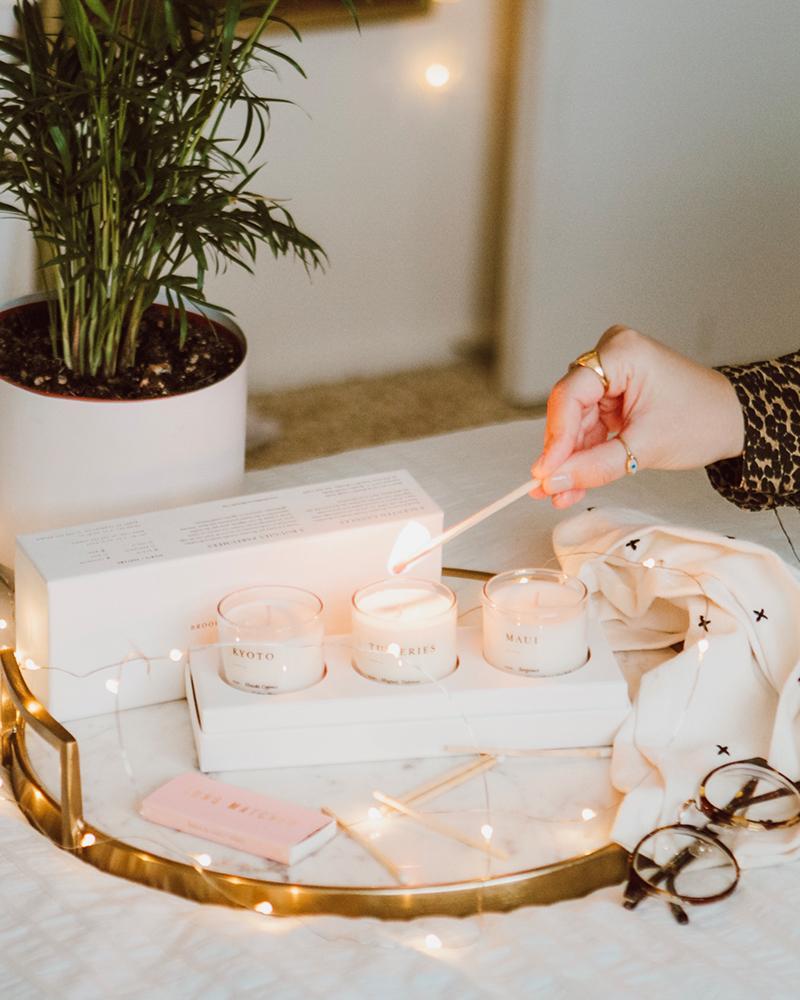 Escapist Votive Candle Set in Tuileries, Maui, &amp; Santorini