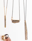 Ravine Necklace - 22k/18k Gold + Oxidized Silver - KMJ Kate Maller Jewelry Jewelry - Necklaces