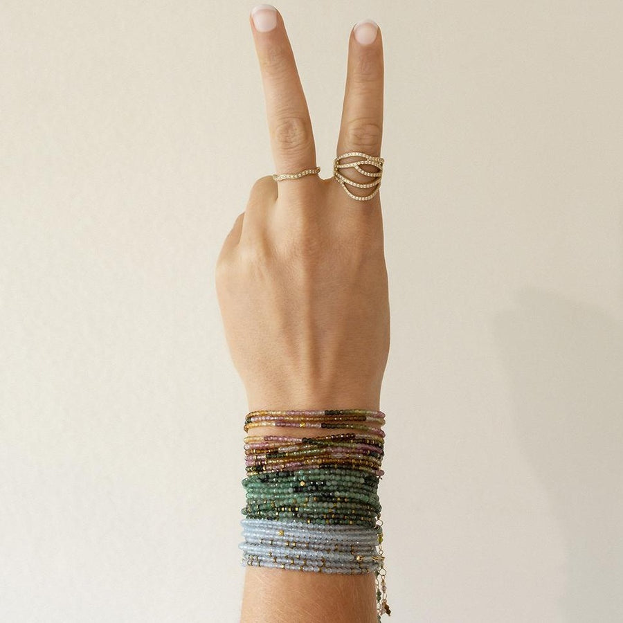 Sakoda Emerald Wrap Bracelet-Necklace - 18k Gold + Sakoda Emerald