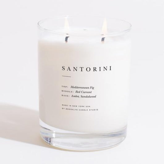 Escapist Boxed Candle by Brooklyn Studio in Santorini - Fig, Red Currant, Amber, Sandalwood