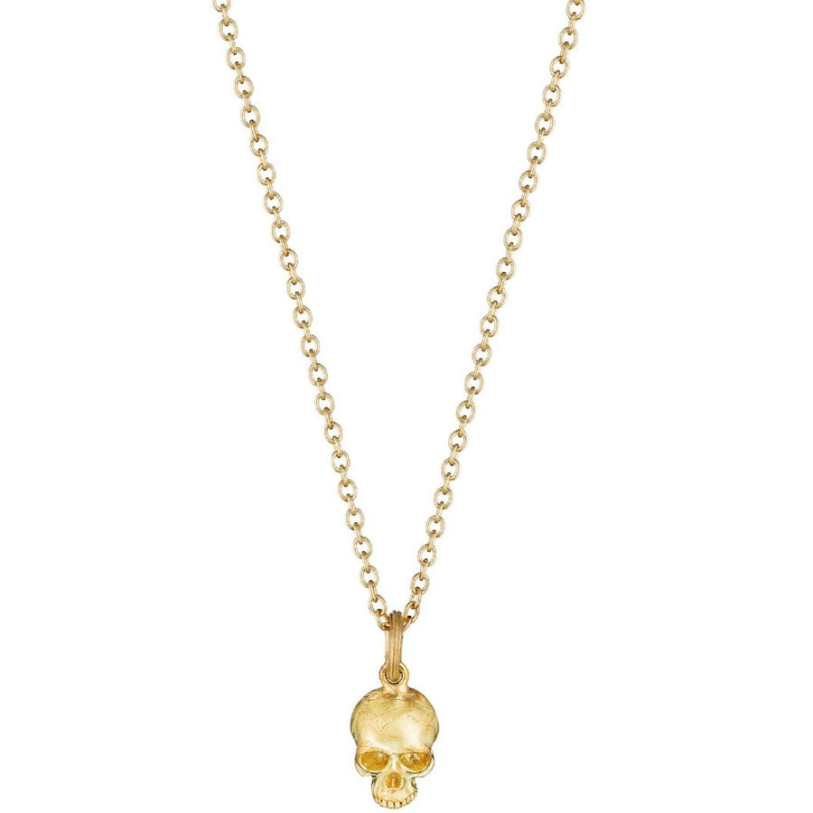 Small Skull Pendant - 18k Gold
