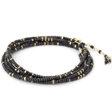 Confetti Spinel Wrap Bracelet-Necklace - 18k Gold + Spinel