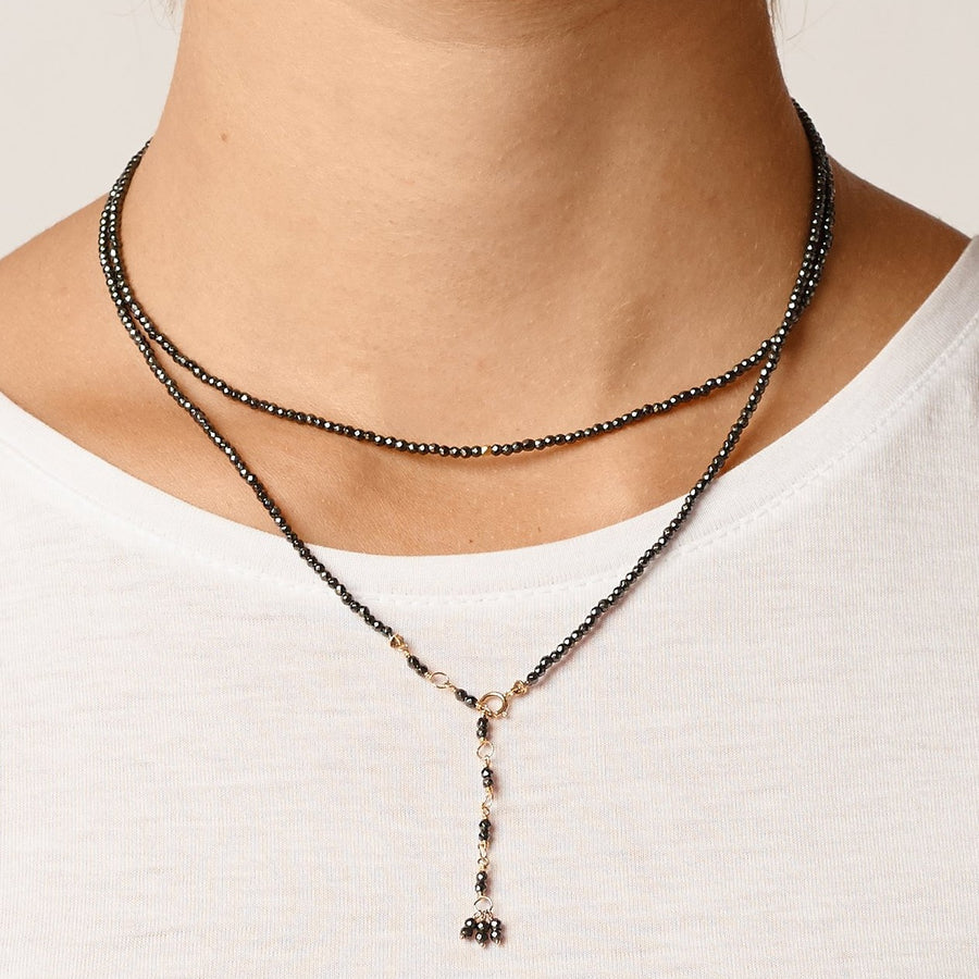 Spinel Wrap Bracelet-Necklace - 18k Gold + Spinel