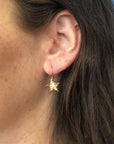 Star Celestial Earrings - Brass